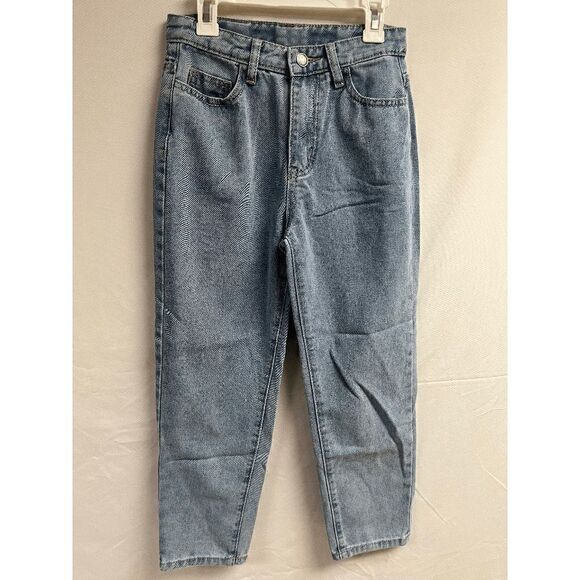 Shein Girls High rise/waist Baggy Casual Denim Jeans Light Wash - Picture 1 of 3